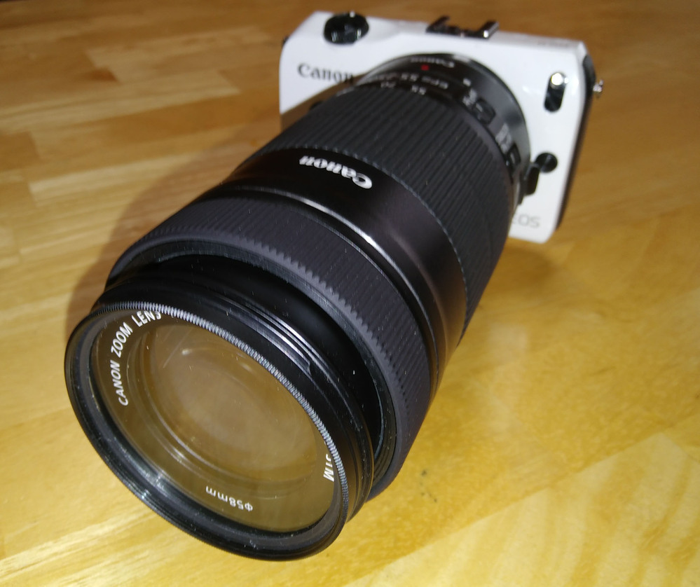 CanonEOSM10望遠レンズ55-220mm CanonEOSM10望遠レンズ55-220mmの通販 by はるか's shop｜ラクマ
