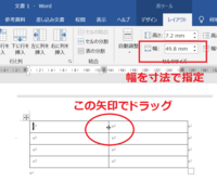 Wordの表で列幅を変えるのに 縦罫線をドラッグしても移動でき Yahoo 知恵袋