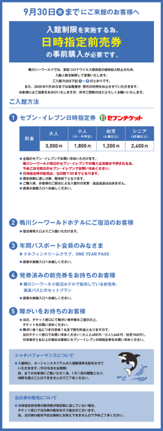 鴨川シーワールドに当日行って入館できなかった人はいますか 今 コロナ Yahoo 知恵袋