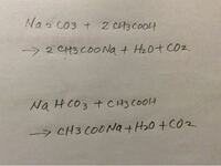 炭酸ナトリウムと酢酸 炭酸水素ナトリウムと酢酸の係数をつけた中和反応式 Yahoo 知恵袋