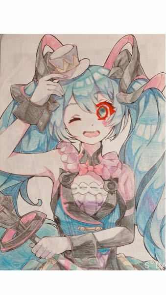 イラスト評価お願いします中学1年です初音ミクちゃんを描きました 色 Yahoo 知恵袋