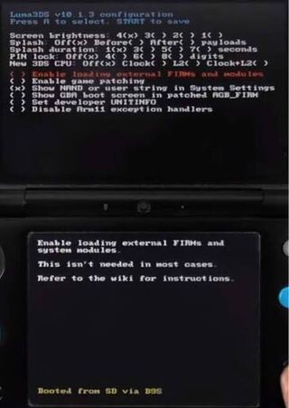 3ds Cfw Luma9 1 ダウングレード方法