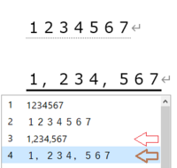 ワード２０１６数字１２３４５６７この数字に ３桁区切りのコンマ Yahoo 知恵袋
