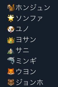 Ateezのメンバーの絵文字を教えてください Univers Yahoo 知恵袋