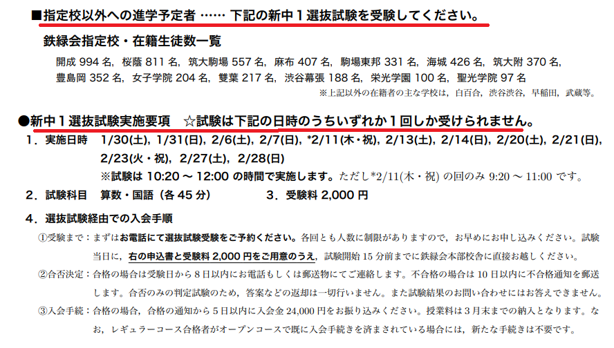 鉄緑会 中1 入会選抜試験（2022年度夏期） 中1/鉄緑会：2022年度 第1回 中1校内模試（2022年8月23日（火