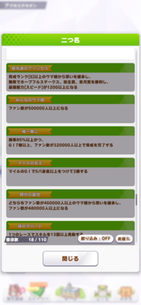 ウマ娘で固有二つ名というものがあると聞いたのですが 難易度が Yahoo 知恵袋