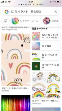 この画像の系統はなんでしょうか 虹 花 太陽が半分のイラスト Yahoo 知恵袋