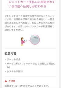 チケットの払い戻しについて E でチケットの払い戻しになりました クレジ Yahoo 知恵袋