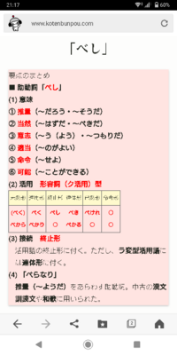 するべき は何詞ですか 当然 の意味を持つ助動詞です 活用は形容 Yahoo 知恵袋