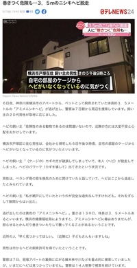 Q1 横浜のニシキヘビの捜索の費用はだれがどの分を負担するのでしょう Yahoo 知恵袋