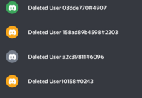 Discordで ユーザーがアカウント削除をおこなった2週間以内は完全には削除 Yahoo 知恵袋