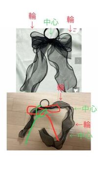 左右の長さが違う蝶々結びについて 先日画像上部のリボンのヘアゴムを購入した Yahoo 知恵袋