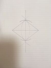 このひし形をコンパスを使って作図する方法を教えて頂きたいです 宜しくお願いしま Yahoo 知恵袋