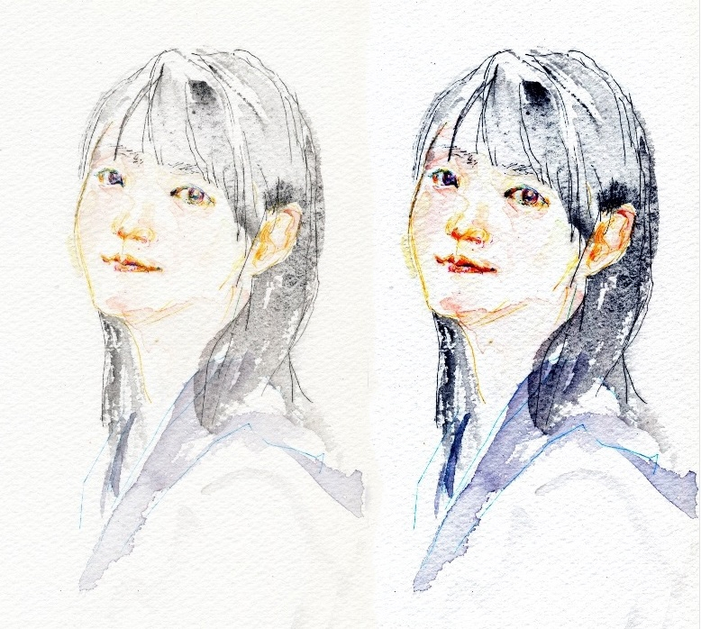 画用紙に描いた絵をコピー機でスキャンすると画用紙のザラザラした