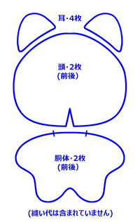 画像お借りしました このようなぬいぐるみの型紙を探しているのですがな Yahoo 知恵袋
