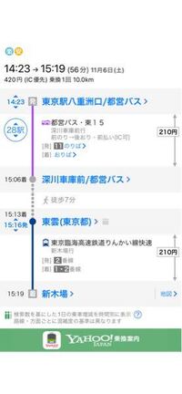 来月の週末 東北から新木場のスタジオコーストに行きますが 東北新幹線で東京駅 Yahoo 知恵袋