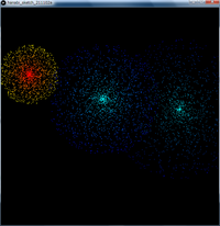Processingを使用して花火のようなモーショングラフィックのコード Yahoo 知恵袋