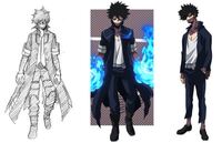 ヒロアカ荼毘の服が途中で変わったと書いてありましだが どこが変 Yahoo 知恵袋