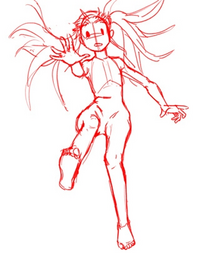 落ちてる女の子を描いているのですが あまり落ちてる感じがしないです どうす Yahoo 知恵袋