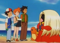 ポケモンアニメ何話 このヒトカゲがピカチュウを背をっているのは Yahoo 知恵袋