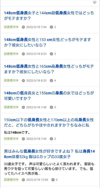 150cm以下の低身長の女性は見た目もさることながら 考え方も子供 Yahoo 知恵袋