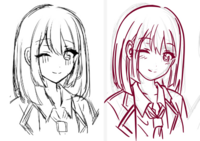 まだラフ状態です 自分的に違和感ありまくりな気がして しかも全然可愛 Yahoo 知恵袋