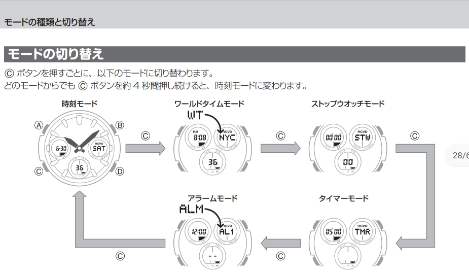 次回発送日12日 Baby-G5568の - 時刻表示から日付表示への切り替えを教 - Yahoo!知恵袋