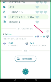 スマホアプリ ポケモンgoでメガ進化ポケモンを相棒にして連れ歩くとアメ Yahoo 知恵袋