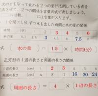 小5比例の問題なのですが表の答えはわかるのですが式からの答えがさっ Yahoo 知恵袋