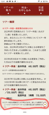 ディズニーのvipツアーで 料金が または とな Yahoo 知恵袋