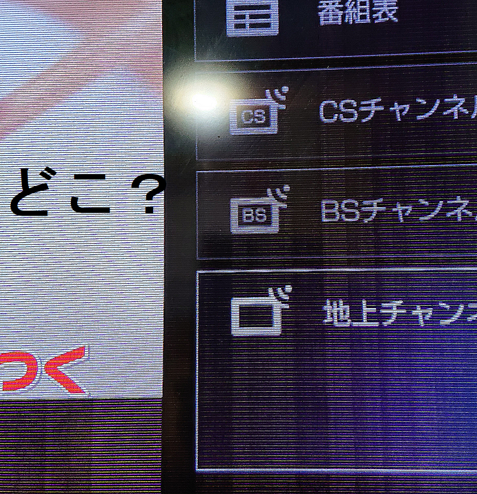 SONYのBRAVIAなんですが、今日画面に線のようなのが出て消えないので詳