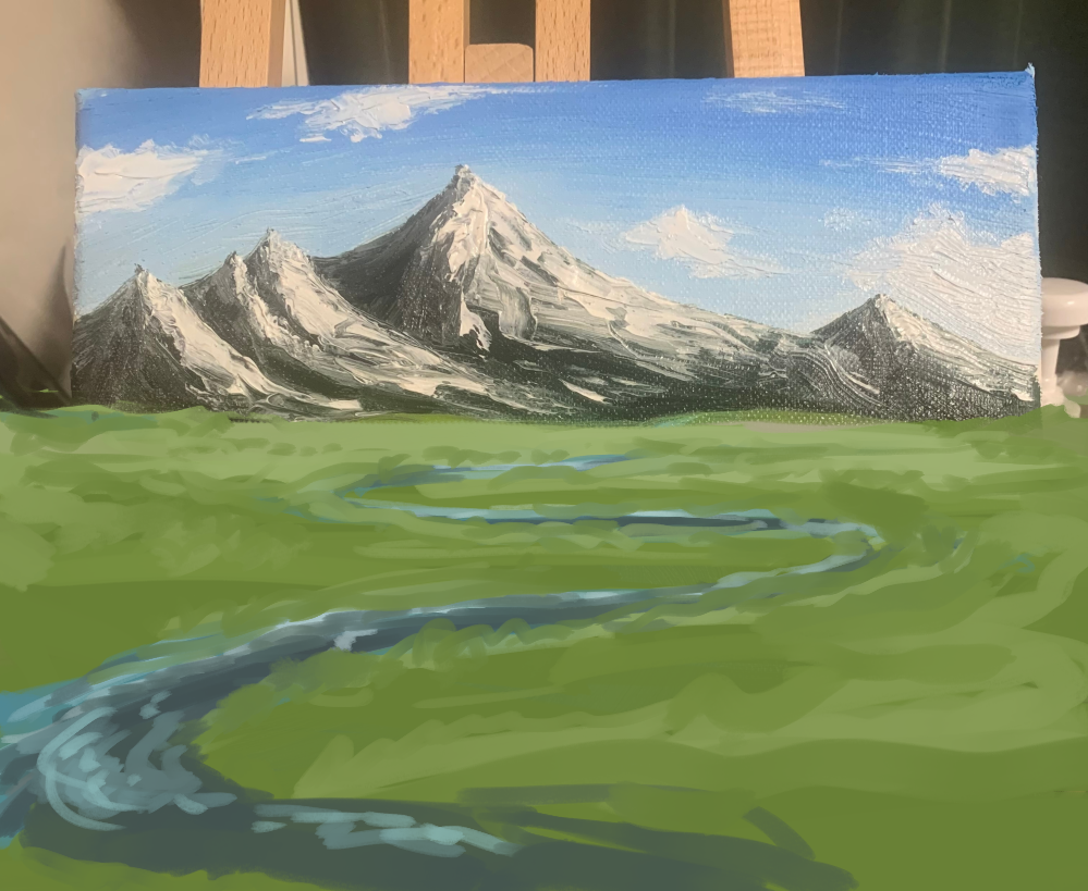 風景画です。油絵で描かれています。心を揺さぶります。 風景画です。油絵で描かれています。心を揺さぶります。｜油彩画