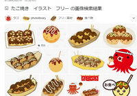 たこやき店にフリーイラストを使いたいです どのサイトが著作権か Yahoo 知恵袋