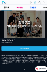 昨日のテレビ放送 大家族石田さんチ を見逃しました 検索しましたが 見当たり Yahoo 知恵袋