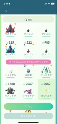 ポケモンｇｏで テッカグヤとカミツルギを捨てようとするとおそら Yahoo 知恵袋