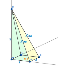 算数分かりません 涙 底辺が全て辺が2 で高さが5 しか情報のない直角四角錐 Yahoo 知恵袋