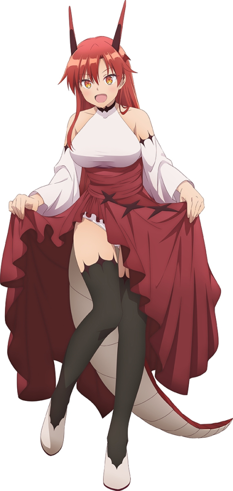 頭にツノが生えた赤の超ロングヘアの女の子のキャラクター誰か分かり
