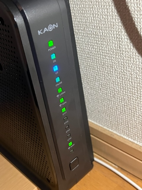kaon様 jcomのKAONというタイプの無線ルーターをしようしているのですが、少し