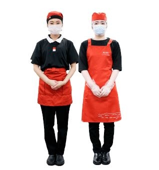 スシローのキッチンで働く事になりました。制服ですが、簡単に教えて