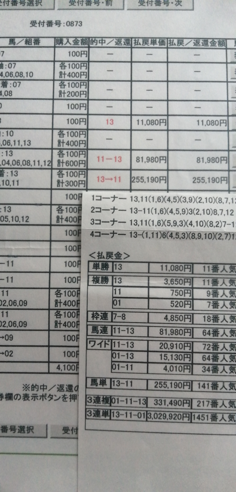 100万馬券って、万馬券は1万馬券って意味で、100円が1万円になる
