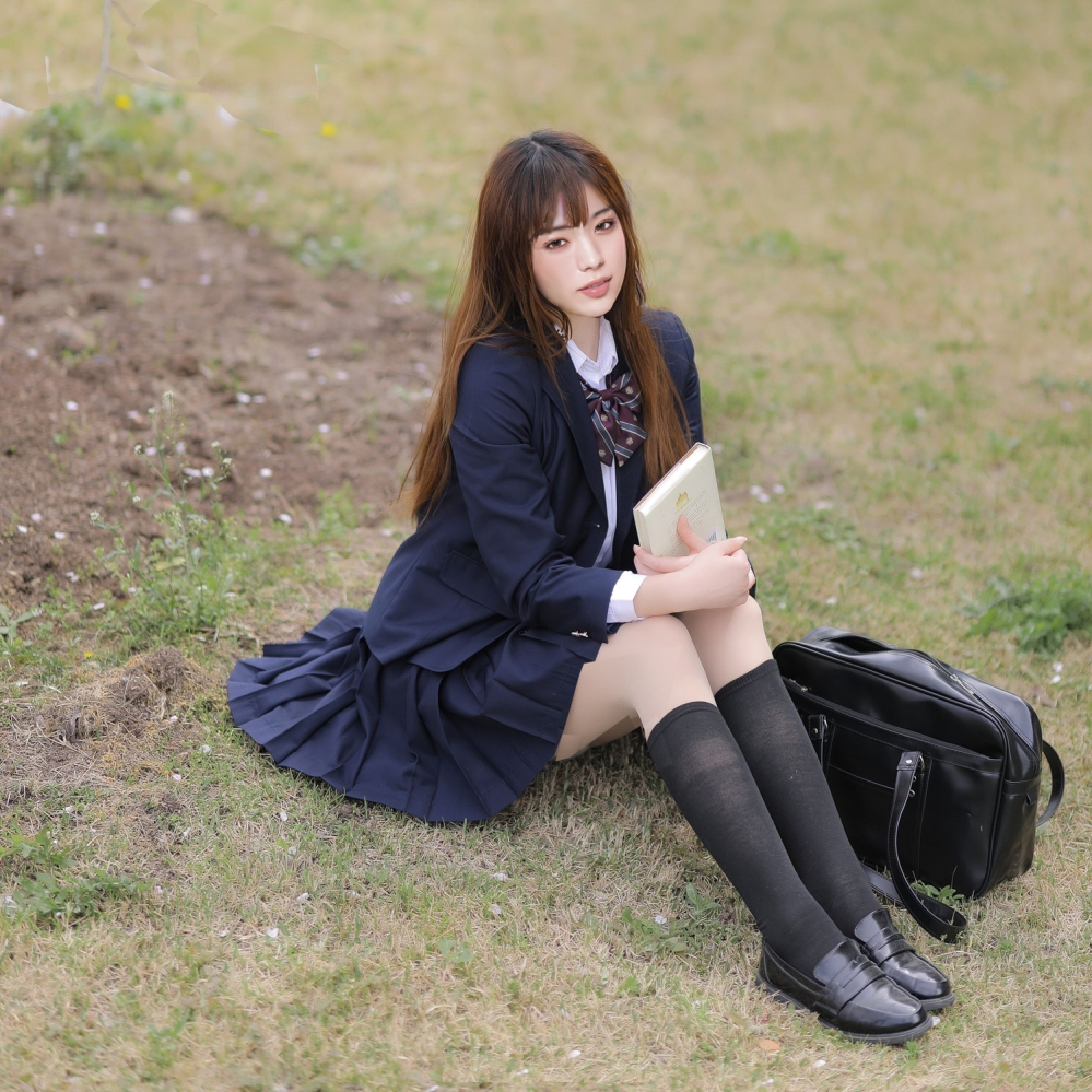 jk　体育座り 