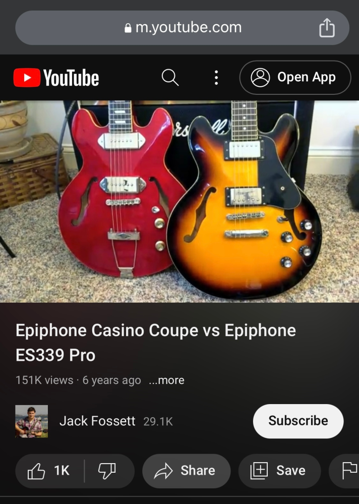 エピフォンES-339とカジノクーペの比較では、どちらのほうがボディ
