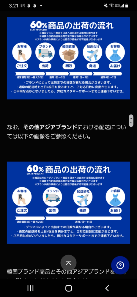 60%で商品を購入し、2日前に配送中を伝えるメールがきたのですが、佐川