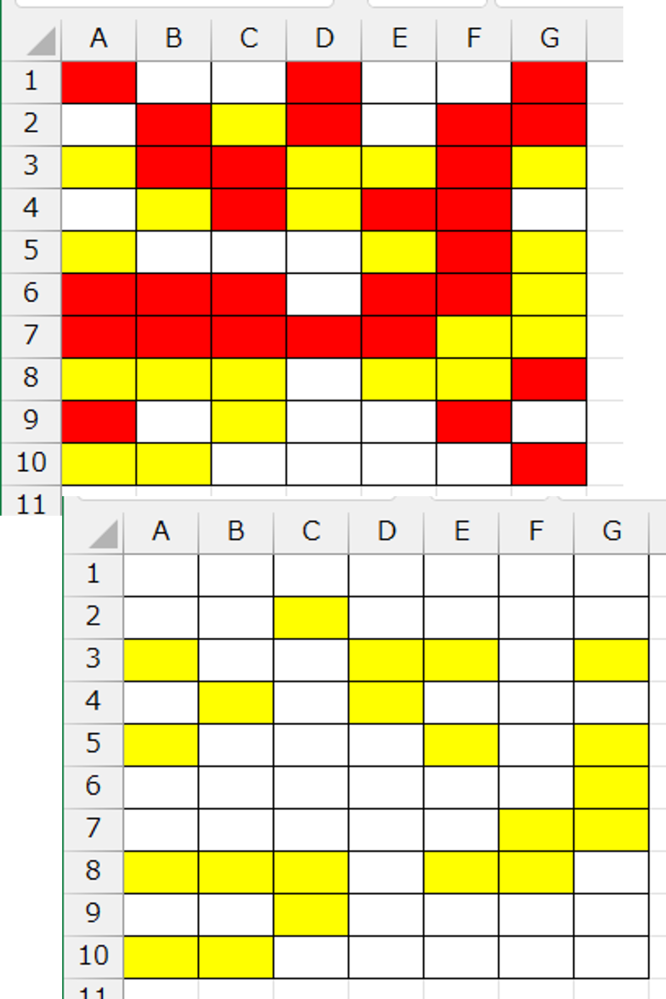 マクロで塗りつぶしの色を塗るつぶし無しにする。 A1:G10に... - 教えて！しごとの先生｜Yahoo!しごとカタログ