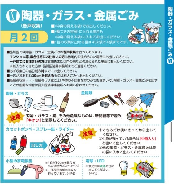 フライパン ゴミ 品川 区