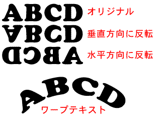 文字の加工がわかりません 反転 裏返ったような感じ した文字っ Yahoo 知恵袋