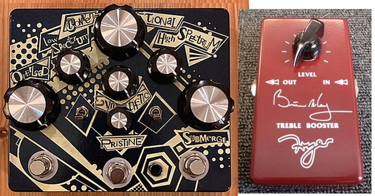 KingGnuの常田大希さんのエフェクターボードなんですが、6つある銀色