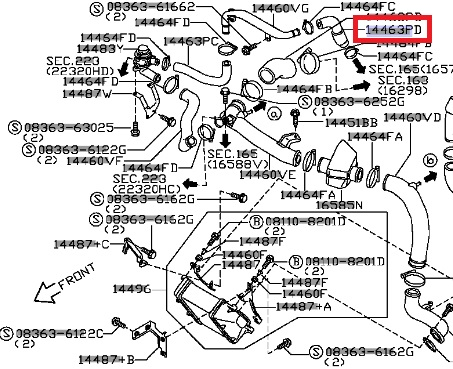 シルビアs14のこのパーツの品番を教えてください！黒い丸です