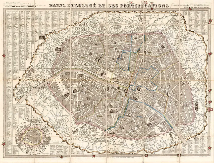 パリ 19 世紀 地図 定価145000円 革命期19世紀 パリ市街地図集成