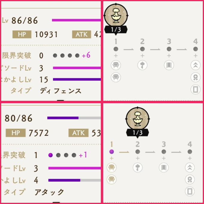 ツイステの限界突破について質問です。4段階あるとおもうのですが